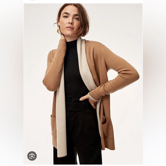 Babaton camel and cream Beekman cardigan - Picture 1 of 9